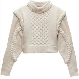 Zara Shoulder Pad Knit Sweater